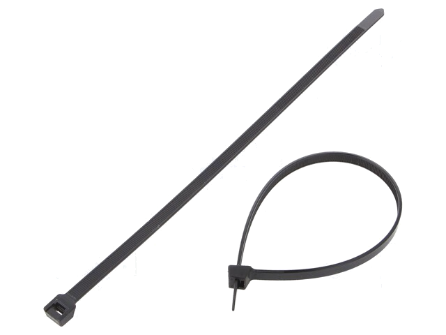 Kabelbinder; L: 290mm; W: 7,6mm; polyamide; 534N; zwart; Ømax: 76mm Kabelbinder; L: 290mm; W: 7,6mm; polyamide; 534N; zwart; Ømax: 76mm